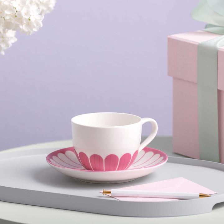 Produktbild Villeroy & Boch Fleur Couleur Kaffeetassen mit Untertassen (160 ml, 6 x)