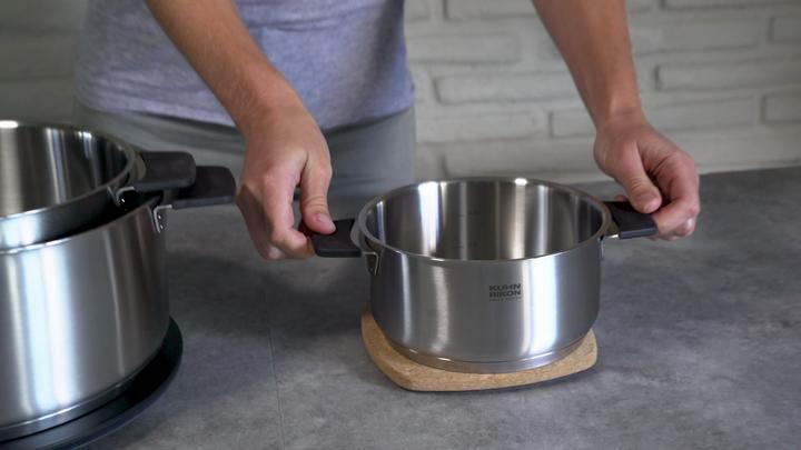 Actual product image Kuhn Rikon Smart Compact Set (16 cm, Pan set + pot set, Stainless steel)