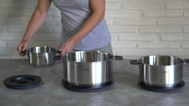Actual product image Kuhn Rikon Smart Compact Set (16 cm, Pan set + pot set, Stainless steel)