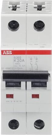 Produktbild ABB S202-K20 Sicherungsautomat 20A pro M compact 2-polig