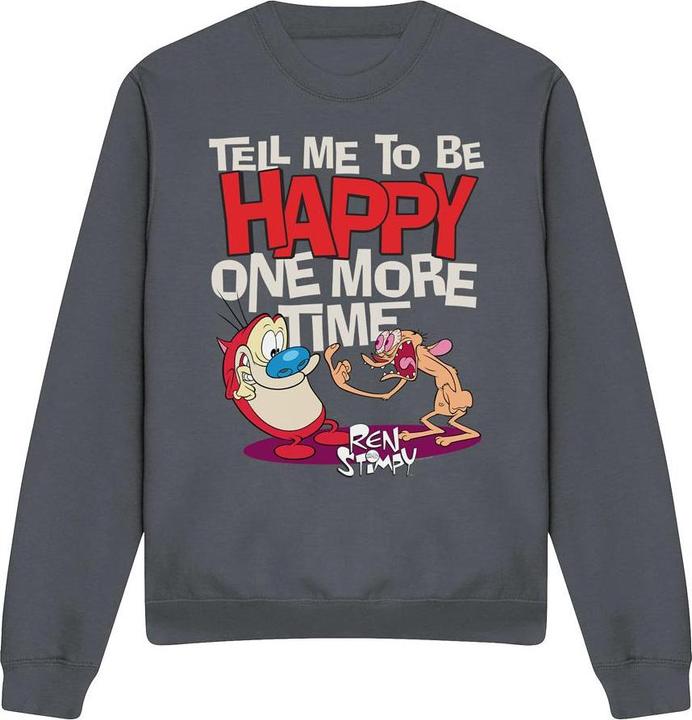 Immagine prodotto Ren & Stimpy Tell Me To Be Happy Felpa Adulto Unisex (L)