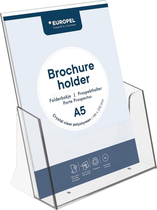 Produktbild Europel Tisch-Prospekthalter, A5 hoch, 1 Fach, glasklar (A5)