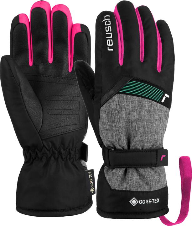 Pink Glo, black melange, Black