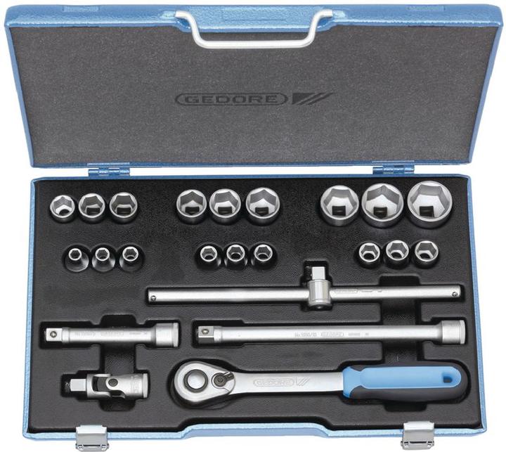 Immagine prodotto Gedore Set di chiavi a bussola metriche 1/ (32 mm, 18 mm, 11 mm, 12 mm, 20 mm, 19 mm, 27 mm, 15 mm, 25 mm, 13 mm, 21 mm, 14 mm, 29 mm, 8 mm, 10 mm, 30 mm, 23 mm, 26 mm, 22 mm, 17 mm, 28 mm, 9 mm, 16 mm, 24 mm, 31 mm)