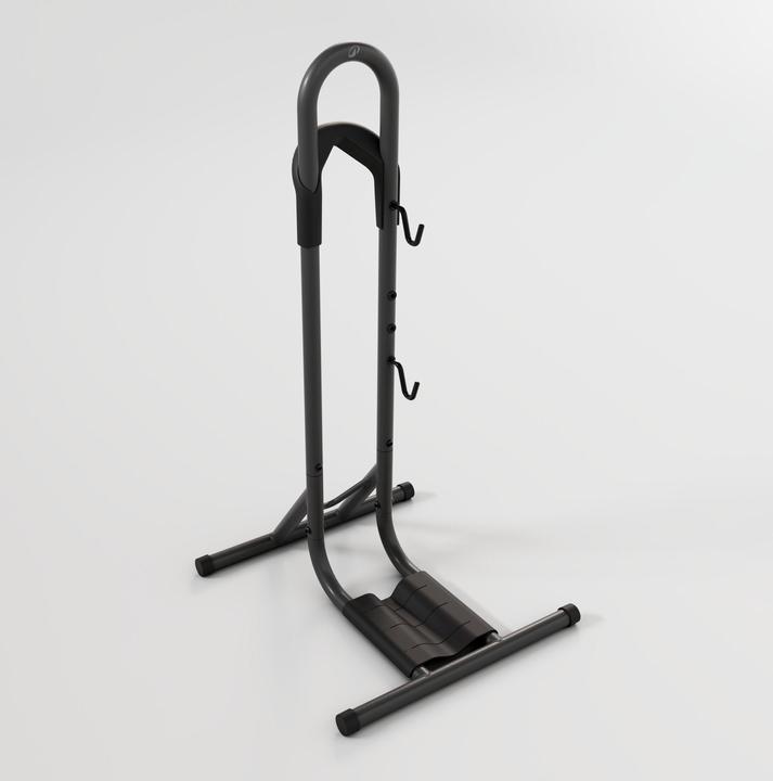 Decathlon Boden-Montageständer 1 Fahrrad 2-in-1 schwarz