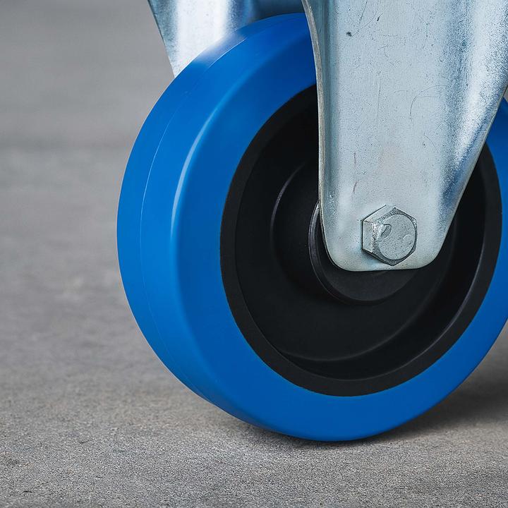 Produktbild Wiltec Bockrolle 160mm Kunststoffrad Transportrolle 300kg Laufrolle Schwerlast