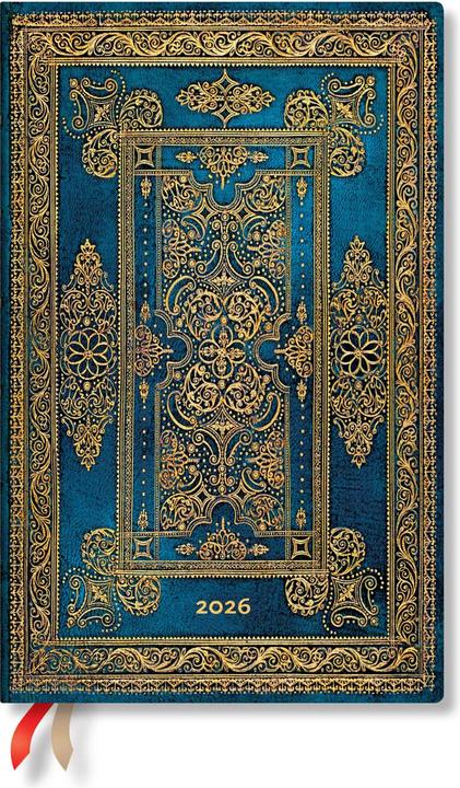 Produktbild Paperblanks PAPERBLAN Agenda Luxe Bleu 2026 DF0935-2 1W/2S VER Maxi HC FR 13.5x21cm (13.5 x 21 cm, Französisch)