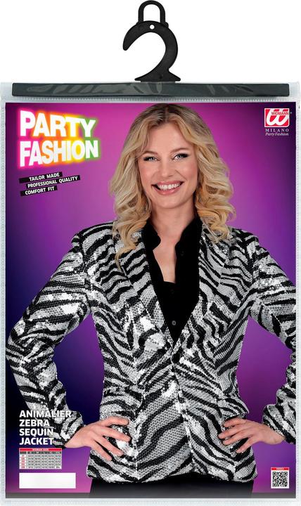 Produktbild Widmann PARTY FASHION BLAZER (Pailletten Blazer in Zebramuster), XL (XL)