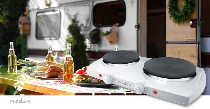 Image du produit Nedis Plaque chauffante électrique | Zone de cuisson : 2 | 2300 W | Protection contre la surchauffe |