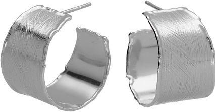 Victoria Cruz Timeless silver hoop earrings New York A4803-HT