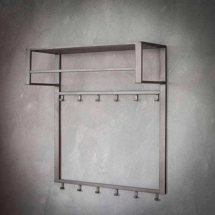 Produktbild zz_ArchivedByPCD_Mutoni industrial Garderobe Industry Haken Stange Hutablage Silber-Finish