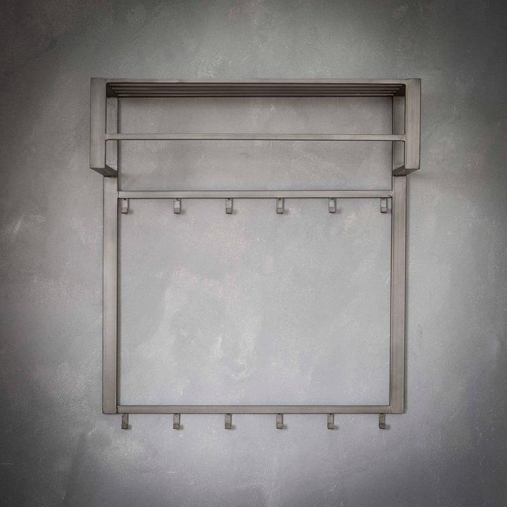 Produktbild zz_ArchivedByPCD_Mutoni industrial Garderobe Industry Haken Stange Hutablage Silber-Finish
