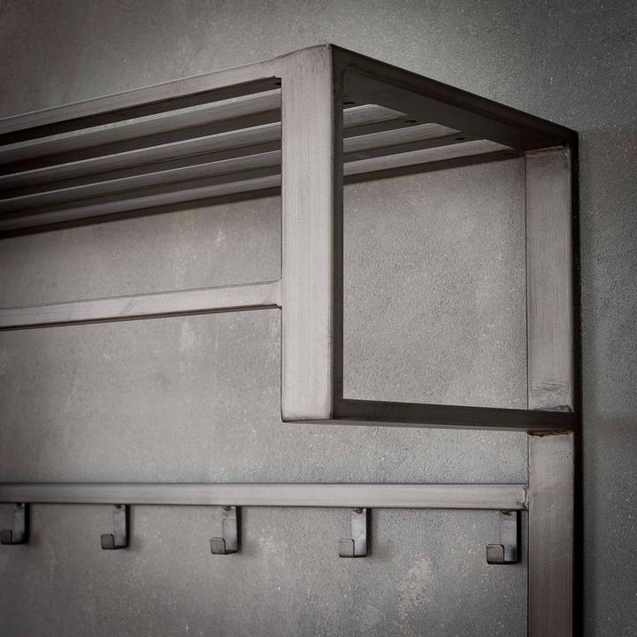Produktbild zz_ArchivedByPCD_Mutoni industrial Garderobe Industry Haken Stange Hutablage Silber-Finish