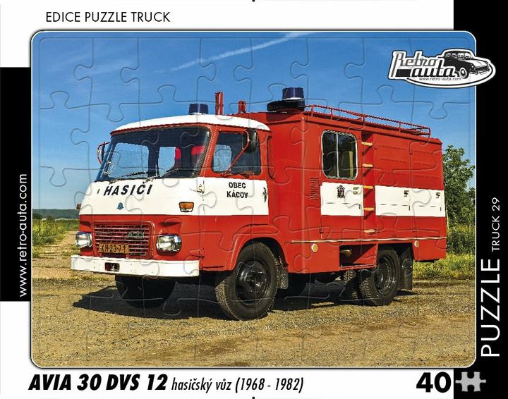 Produktbild Retro-auta Puzzle TRUCK 29 AVIA 30 DVS 12 Feuerwehrfahrzeug (1968-1982) 40 Stück (40 Teile)