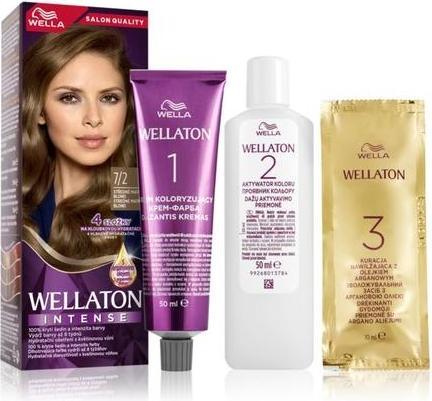 Produktbild Wella Wellaton Intensive Dauerhafte Haarfarbe mit Arganöl 7/2 Mattes Mittelblond - 1 Stück (7, 2 Matte Medium Blond)
