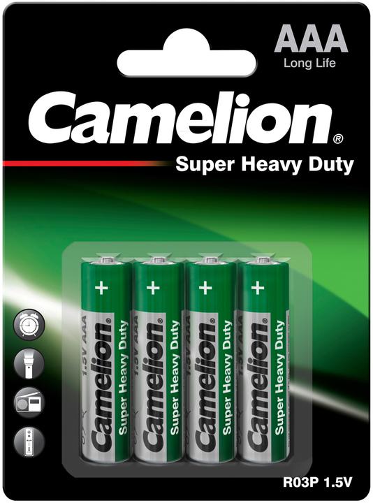 Actual product image Camelion Super Heavy Duty R03P-BP4G - Battery 4 x AAA (4 pcs., AAA, 550 mAh)