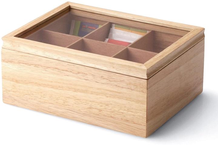 Continenta Tea Bag Box Hardwood