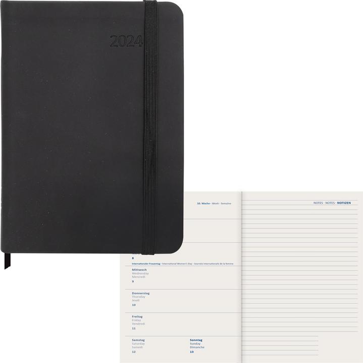 Produktbild Idena Agenda A6 2024 schwarz FSC-Mix