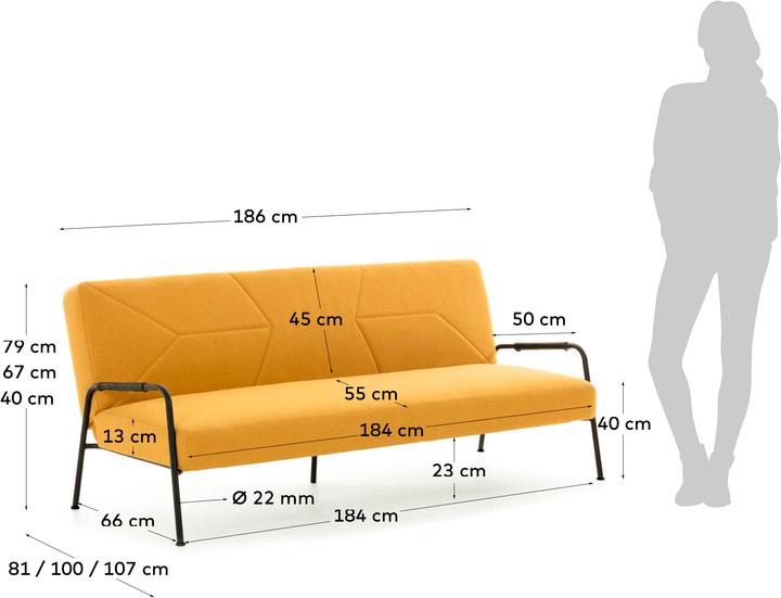 Actual product image Kave Home Neiela (3-seater, Sofa bed)