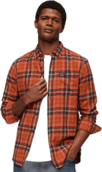 Superdry Long-sleeved lumberjack shirt in organic cotton (S)
