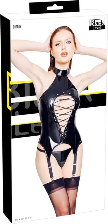 Actual product image Black Level Vinyl suspender shirt XL (XL)