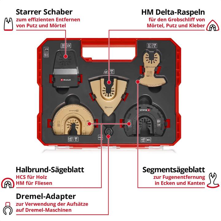 Produktbild Einhell Multitool-Set, 708110, XL-PLUS-Case, 10-teilig
