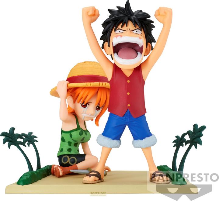 Actual product image Banpresto ONE PIECE - Luffy & Nami - Figurine WCF-Log Stories 7cm