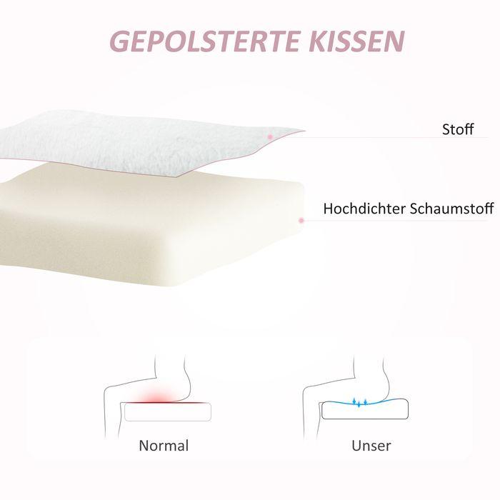 Produktbild Swisshandel24 Bürostuhl Höhenverstellbar Schreibtischstuhl mit Hasenohren, Samtoptik, Weiss