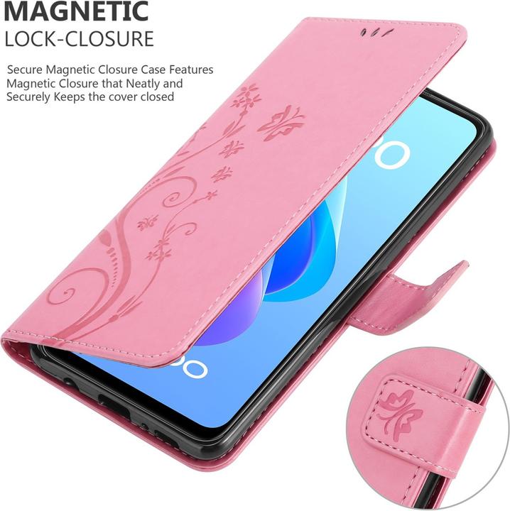 Immagine prodotto Cadorabo Custodia a libro floreale per Oppo A36 / A76 / A96 4G / K10 4G / Realme 9i (Realme 9i, Oppo A76, Oppo A36, Samsung Galaxy S10)