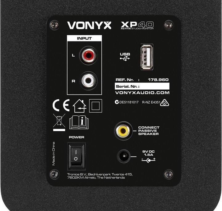 Actual product image Vonyx Studio Monitors XP40 Pair (Active, Pair)