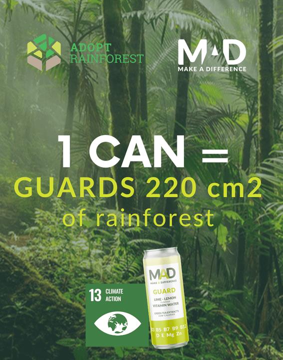 Image du produit MAD Caisse d'eau vitaminée GUARD Lime & Lemon (24 x 33 cl)