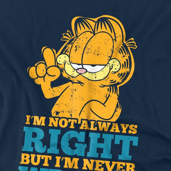 Immagine prodotto Garfield Never Wrong Maglietta Uomo (4XL)