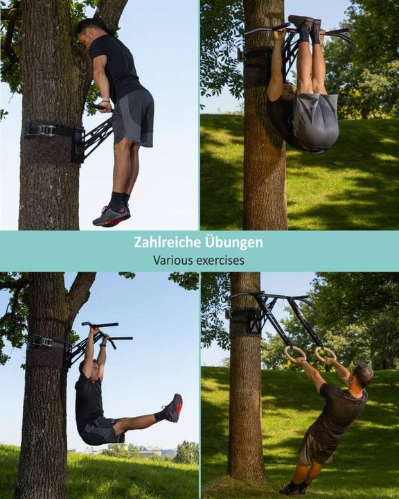 Actual product image Pullup & Dip Mobile Klimmzugstange und Dip-Stange für outdoor Training, über 35 Übungen, weltweit einzigartig