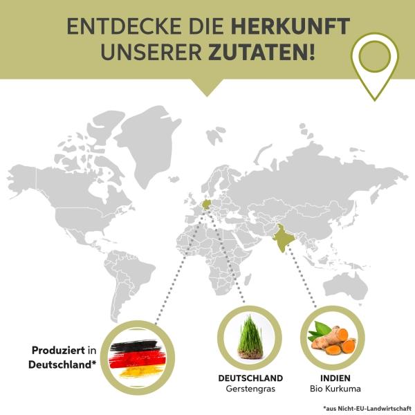 Produktbild Eltabia Bio Kurkuma Gerstengras Kapseln 100 (100 Stück, Kapseln)