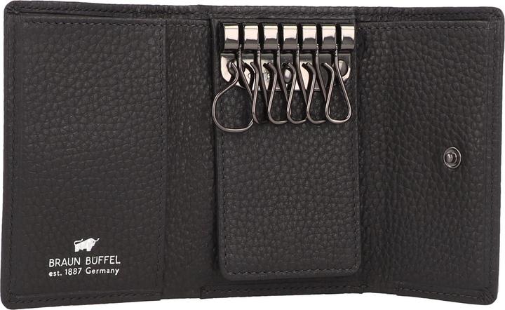 Actual product image Braun Büffel Theo leather key case 10 cm