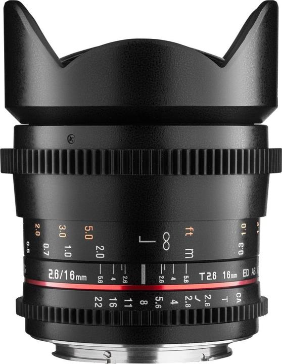Actual product image Samyang 16mm T2.6 Canon EF (Canon EF, full size, APS-C / DX)