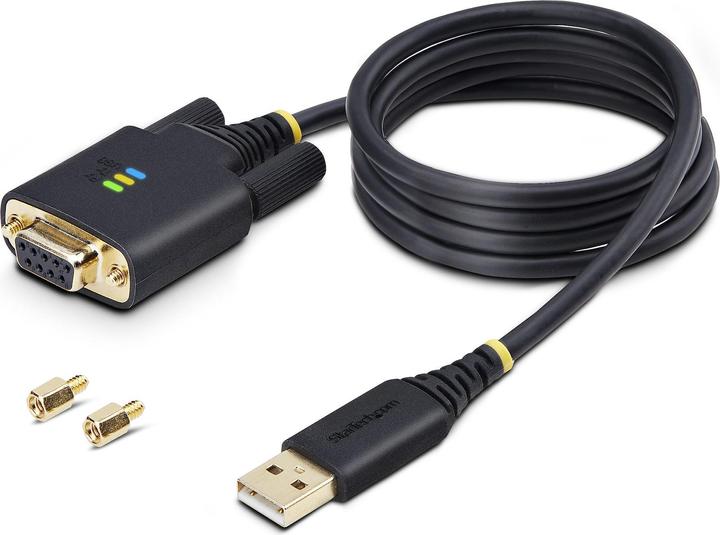 Produktbild StarTech COM 1m USB Null Modem Kabel COM Retention FTDI USB-A zu RS232 Nullmodemkabel Wechselbare DB (1 m)