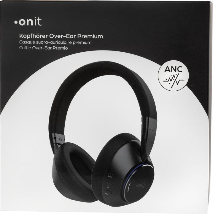 Actual product image Onit Wireless Over-Ear Headphones Premium Black (ANC, 25 h, Wireless)