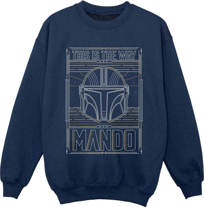Star Wars The Mandalorian The Way Outline Helm Sweatshirt Jungen