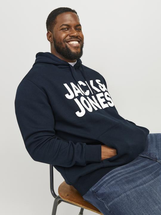 Actual product image Jack & Jones Basic Logo Plus Size Hoodie (XL, 3XL)
