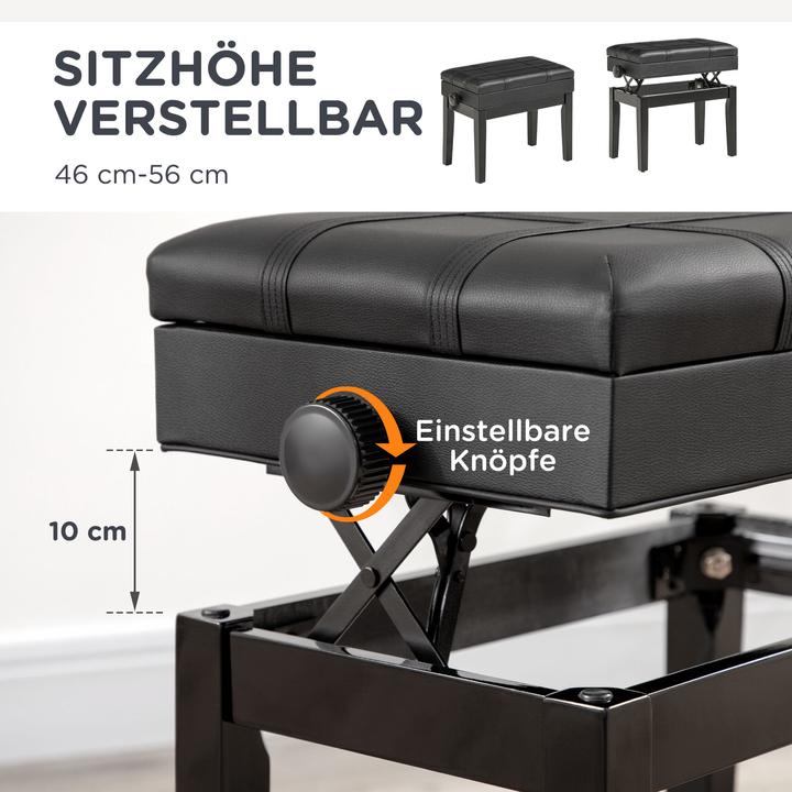 Image du produit Homcom Banc de piano avec espace de rangement (Banc de piano)