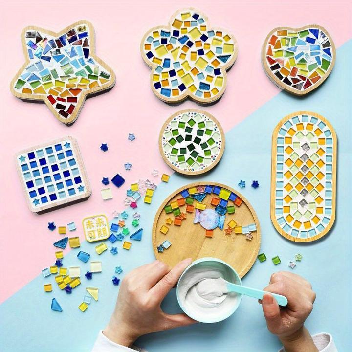 Produktbild Activity Board DIY Mosaik handgefertigte Untersetzer, Heimdekoration, Komfort für Ihr Wohnumfeld