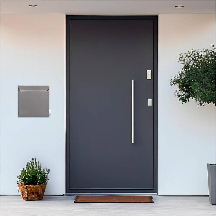 Productafbeelding SafePost 800 Brievenbus grijs-grijs. RAL9007 mat