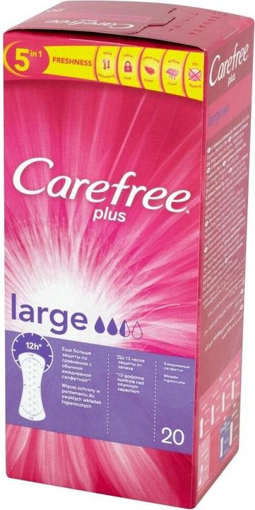 Produktbild Johnson & Johnson Carefree Plus Large Damenbinden 1 Packung - 20 Stück (20 x, Damenbinden)