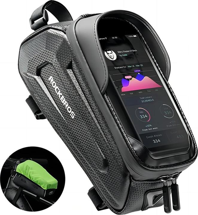Produktbild Rockbros B68 armored bicycle bag with phone cover 1.5l - black (1.70 l, Rahmentasche)