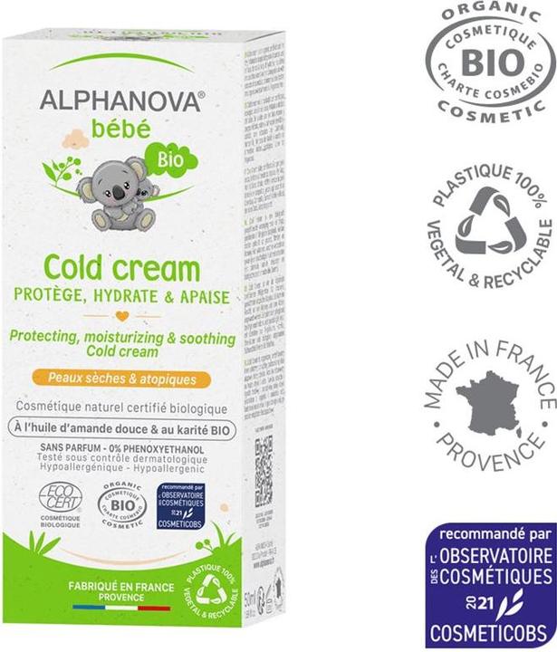 Image du produit Alphanova bébé Cold cream Bio (50ml)