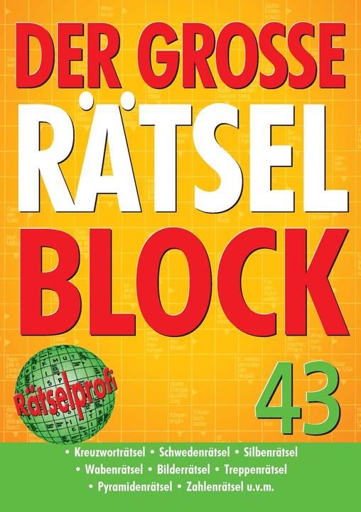 Produktbild Der grosse Rätselblock 43 (Deutsch, 2015)