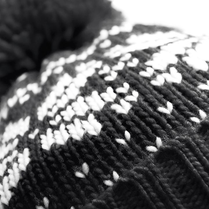 Produktbild Beechfield Strickmütze mit Bommel SchneeflockenMuster (One Size)