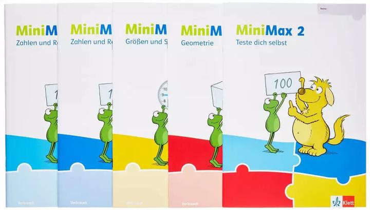 MiniMax 2. Schülerpaket (5 Hefte: Zahlen und Rechnen A, Zahlen und Rechnen B, Grössen und Sachre (Deutsch, 2019)