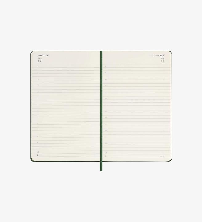 Produktbild Moleskine 12 Monate Tageskalender 2024, Large/A5, Myrtengrün (A5, Harter Einband, Englisch)